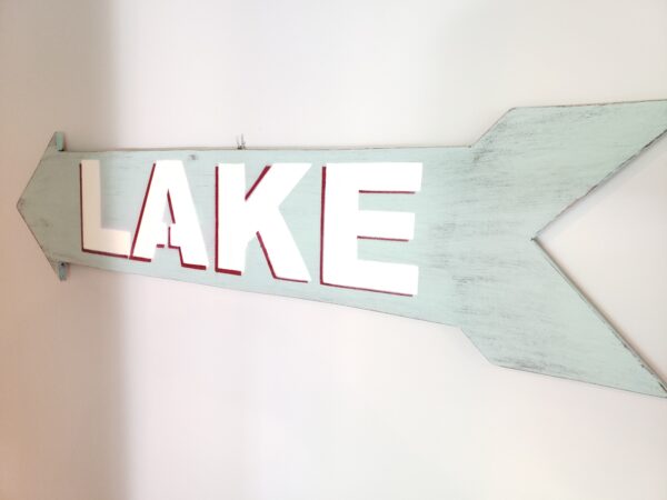 LAKE Arrow Wall Sign